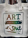 "Art Supplies and Shit"  Hemp Tote Bag