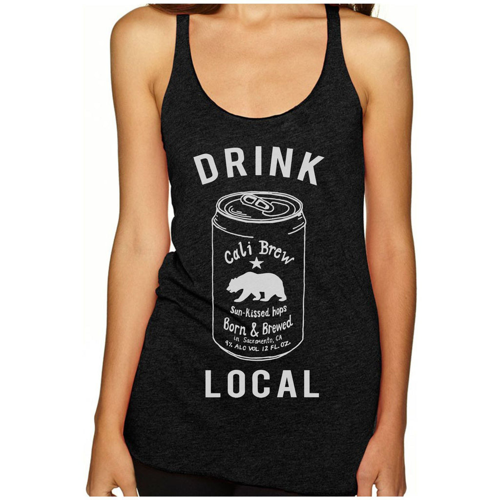 Women's California Drink Local Beer Racerback Tank Top