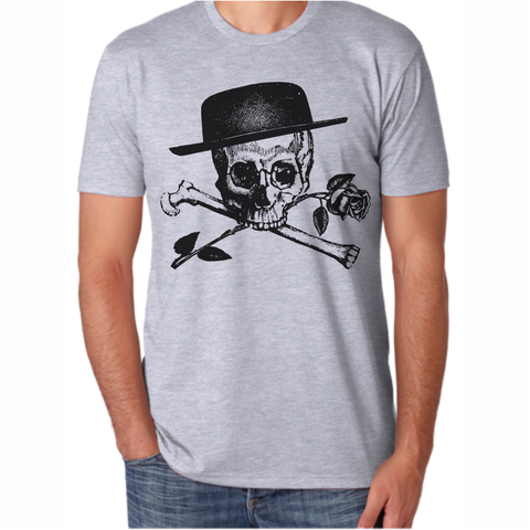 Men's Rose Skull and Crossbone T-Shirt