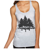 Women's In the Woods Tree Silhouete Racerback Tank Top